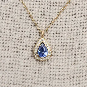 0.77ct Blue Sapphire necklace