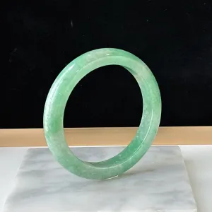 122858 57.7mm Full Apple Green Jadeite Bangle 122858 57.7mm Full Apple Green Jadeite Bangle