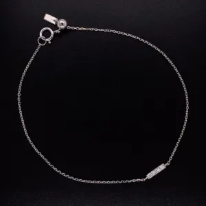 14K WG Baguette Diamond Bar Bracelet 7’ Regard Jewelry Austin, Texas