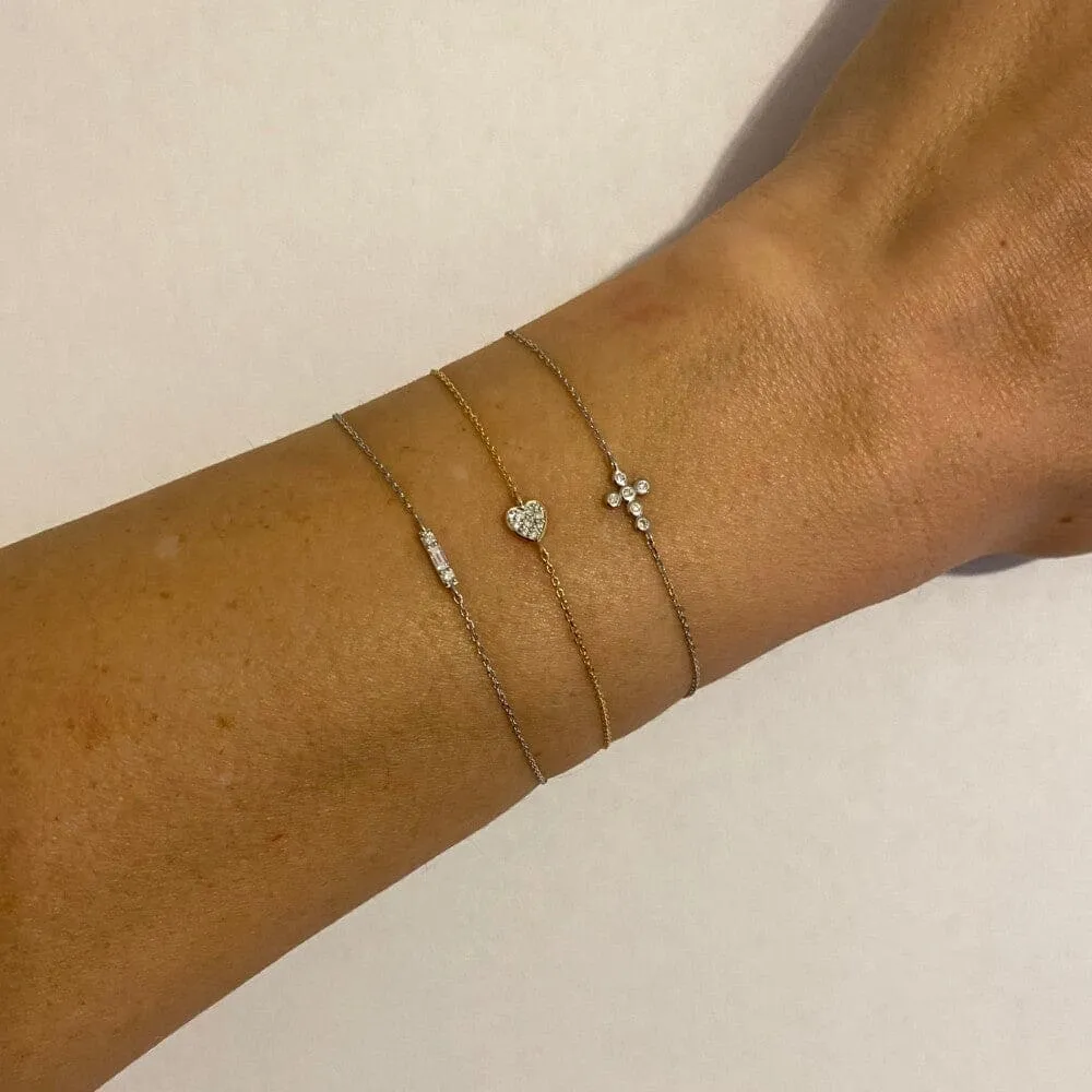 14K WG Baguette Diamond Bar Bracelet 7’ Regard Jewelry Austin, Texas