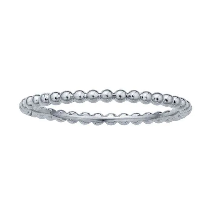 14K White Gold Beaded Rings Regard Jewelry Austin, Texas