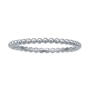 14K White Gold Beaded Rings Regard Jewelry Austin, Texas