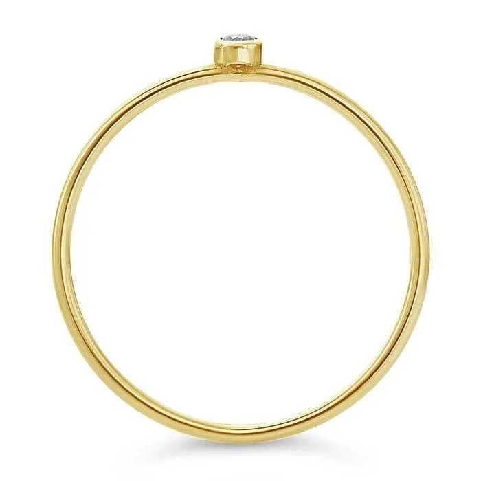 14K Yellow Gold Lab-Created Diamond-Set Ring Regard Jewelry Austin, Texas