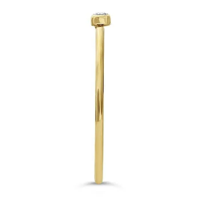 14K Yellow Gold Lab-Created Diamond-Set Ring Regard Jewelry Austin, Texas