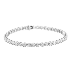 2ct Diamond Bracelet In 9Ct White Gold