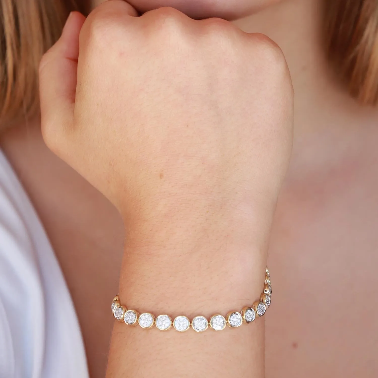 2ct Diamond Bracelet In 9Ct Yellow Gold