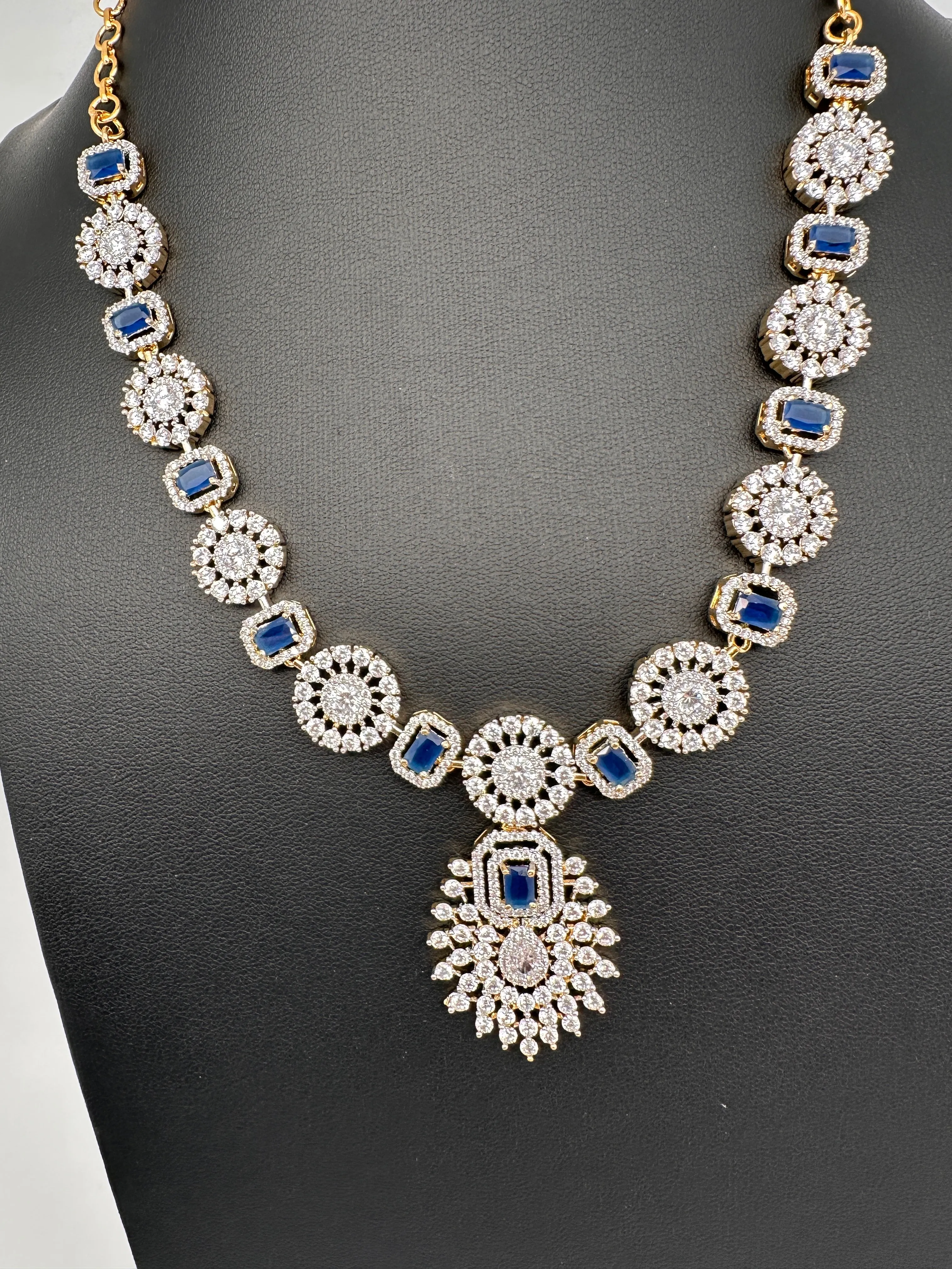 AD Color Stone Dainty Necklace