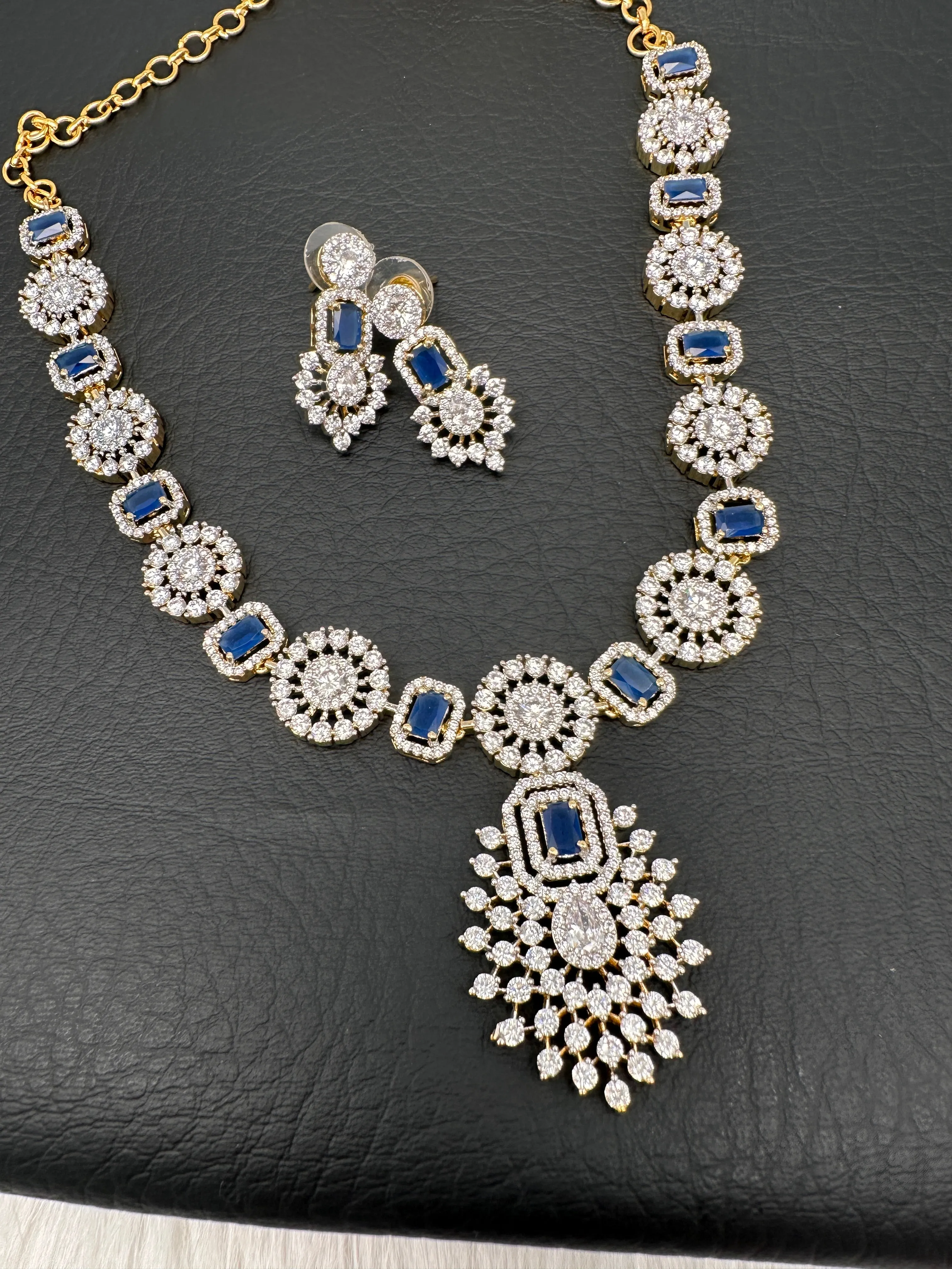 AD Color Stone Dainty Necklace