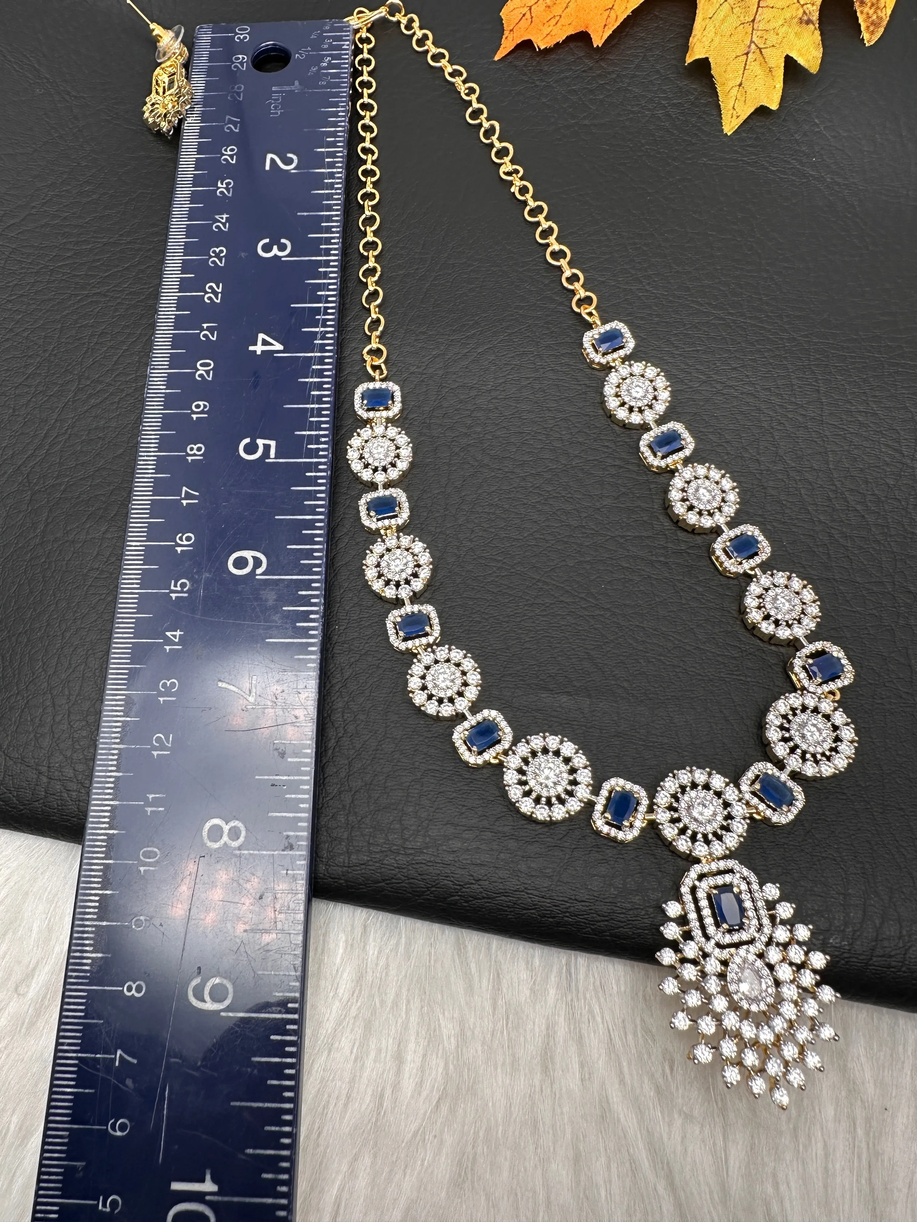 AD Color Stone Dainty Necklace