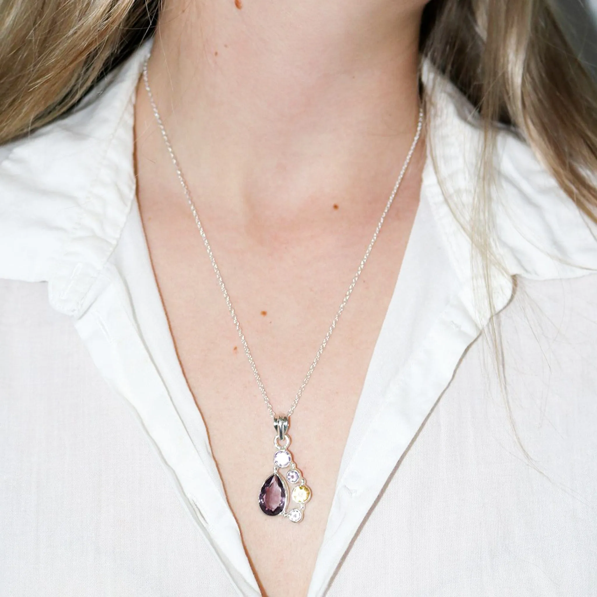 Amethyst and Citrine Pendant