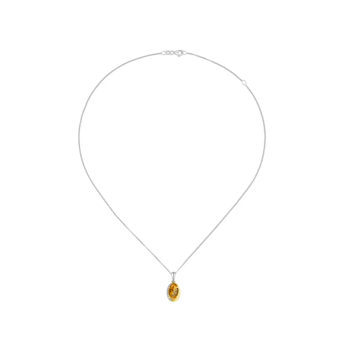 Amore Argento Gold Plated Citrine Pendant