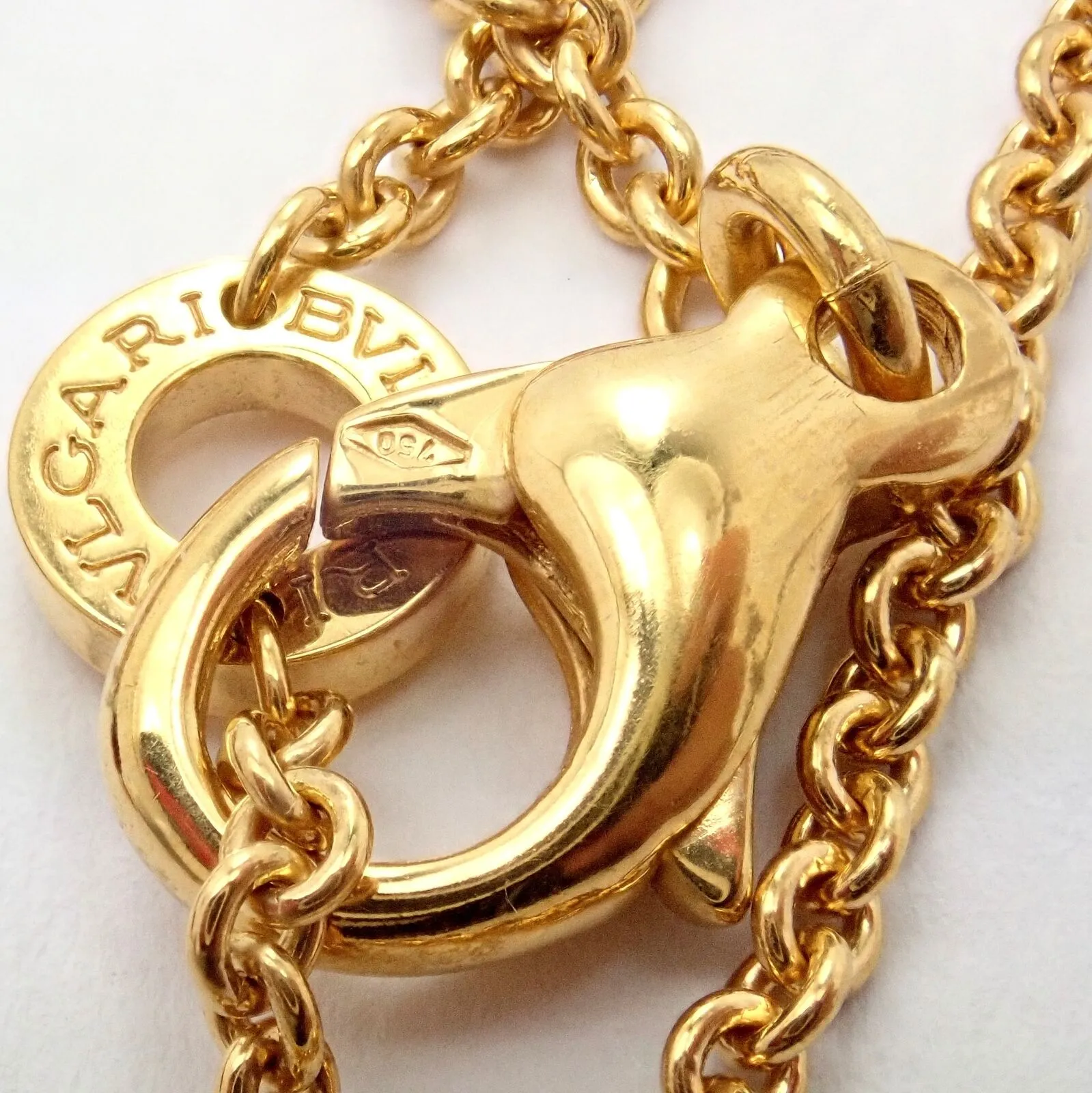 Authentic! Bvlgari Bulgari B.Zero1 18k Yellow Gold Color Stone Necklace