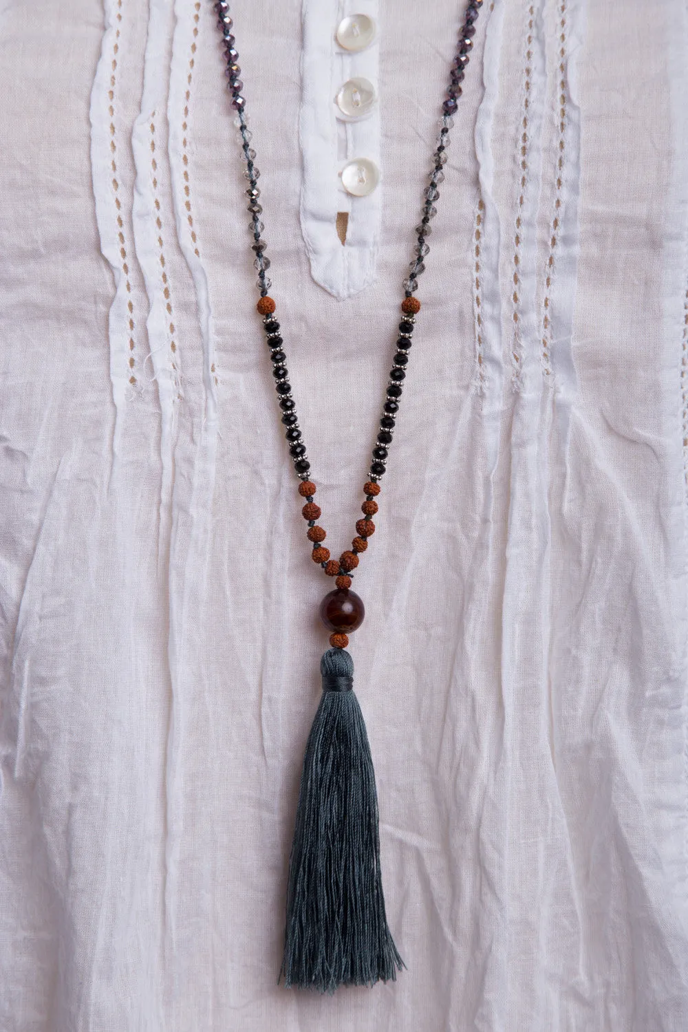 Bead Necklace (Sapphire)