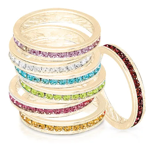 Birthstone Stackable Rings (Yellow)