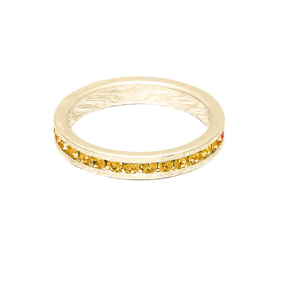 Birthstone Stackable Rings (Yellow)