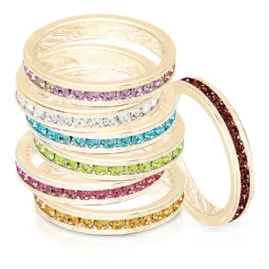 Birthstone Stackable Rings (Yellow)