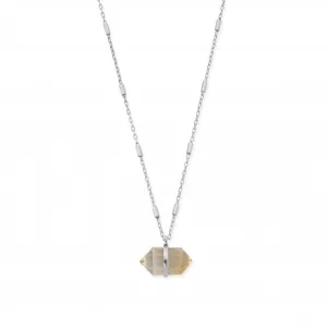 CHLOBO Sky Goddess Citrine Double Point Necklace