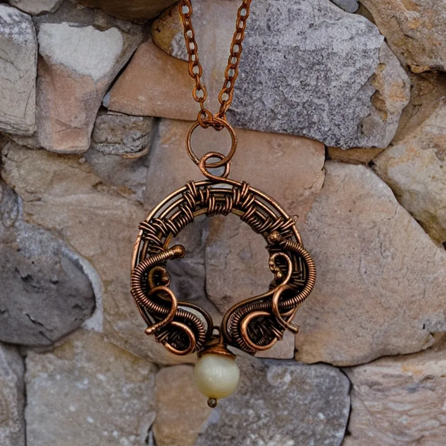 Copper, Moonstone, Necklace