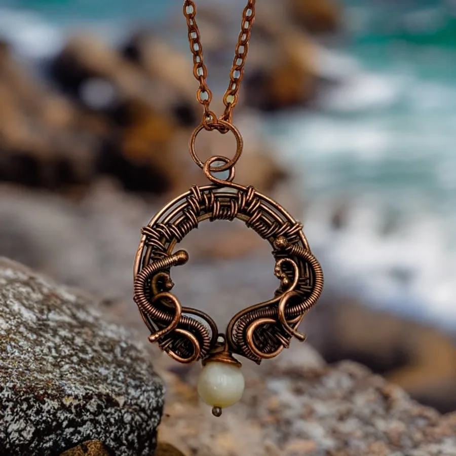 Copper, Moonstone, Necklace