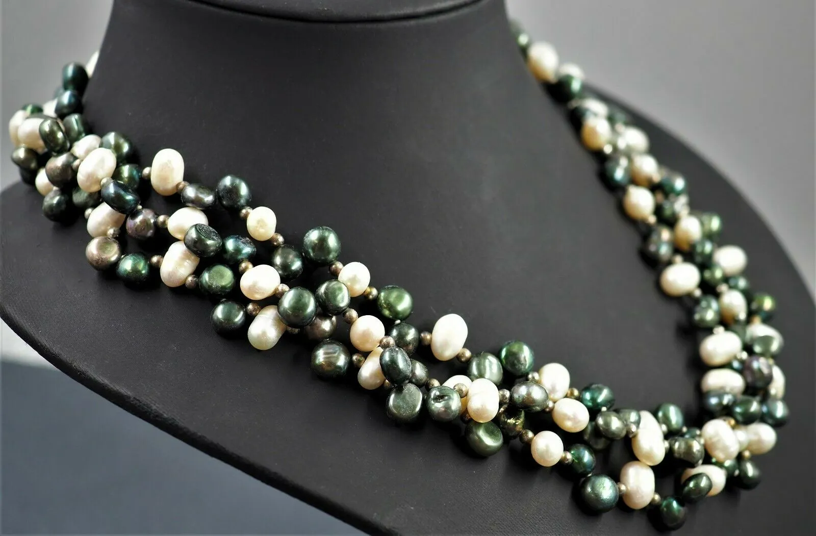 Cultured Pearls Triple Strand Knotted Necklace
