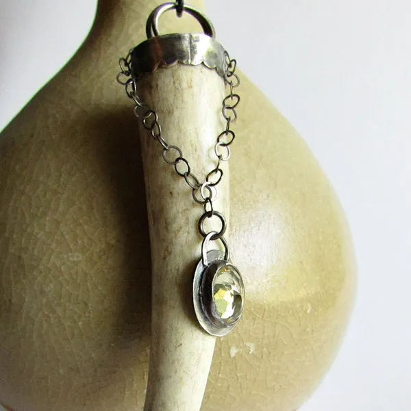 Deer Antler Necklace with Citrine