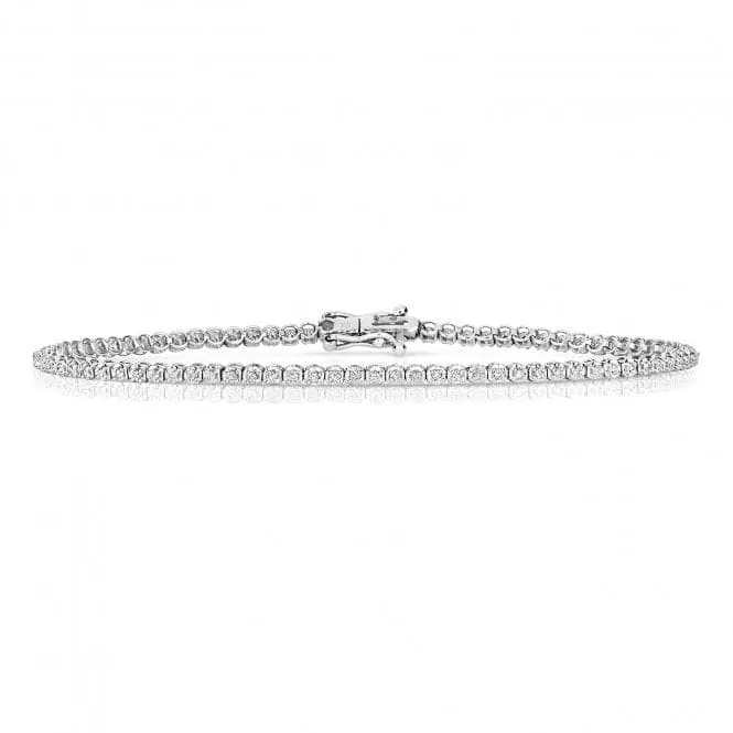 Diamond Jewellery 9ct White Gold Diamond Bracelet BD024W
