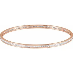 Diamond Stackable Bangle 8" Bracelet