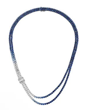 Double Drape Ombre Diamond Necklace