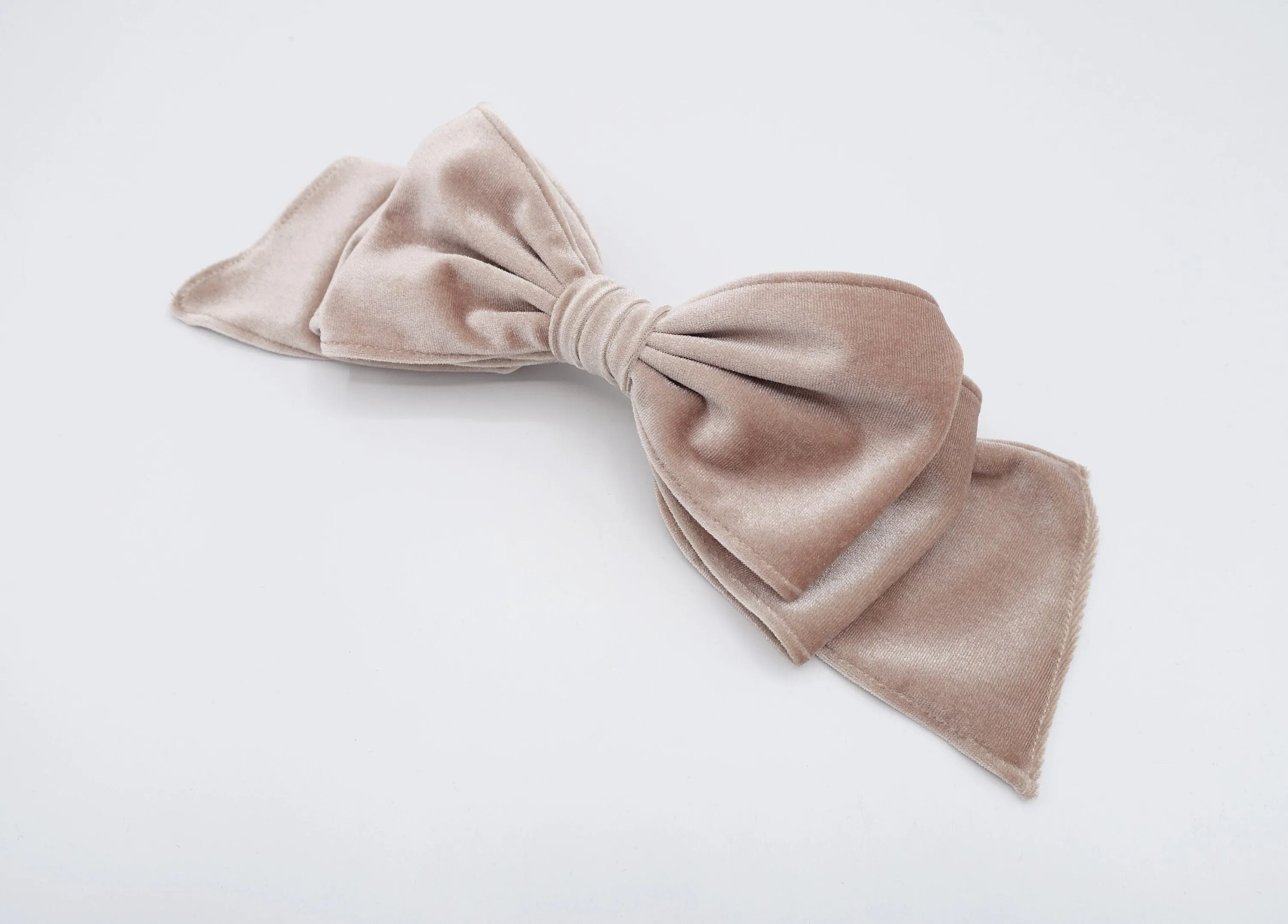 double layered velvet hair bow stylish hair hair accessory for women