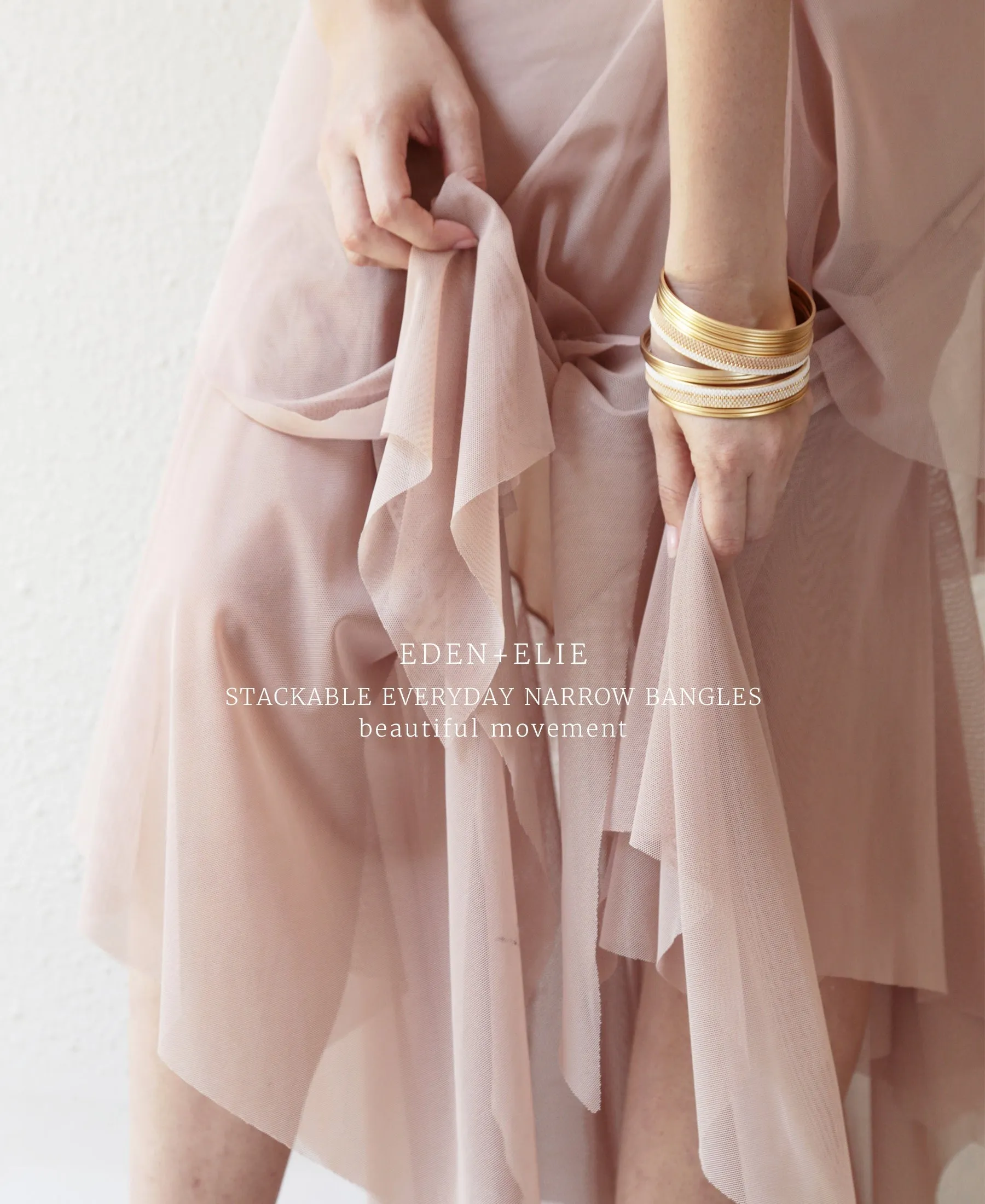 EDEN   ELIE Everyday Gold Narrow Bangle - dusk
