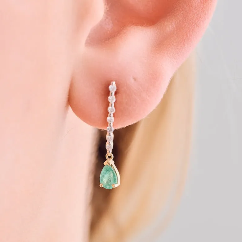 Emerald Drop Earrings