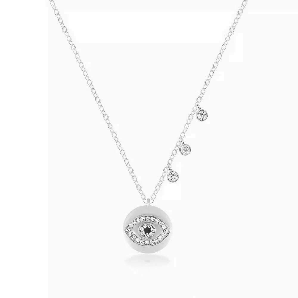 EVIL EYE DISC NECKLACE