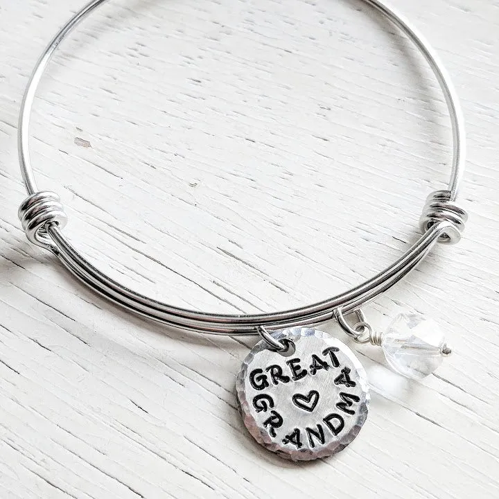 GREAT GRANDMA Bangle Bracelet