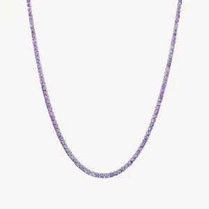Lilac Sapphire Tennis Necklace