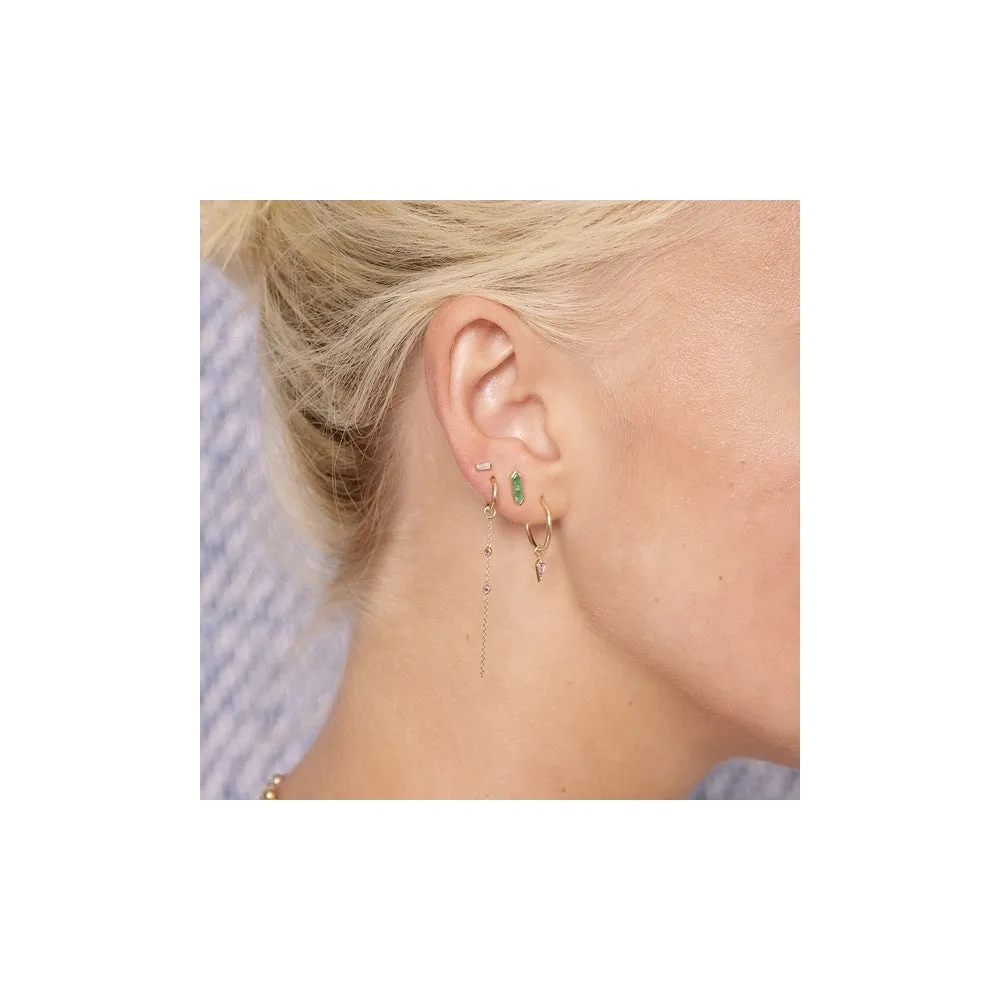 Mini Hexa Turquoise Stud Earring - Gold - ST-HEX-TUR
