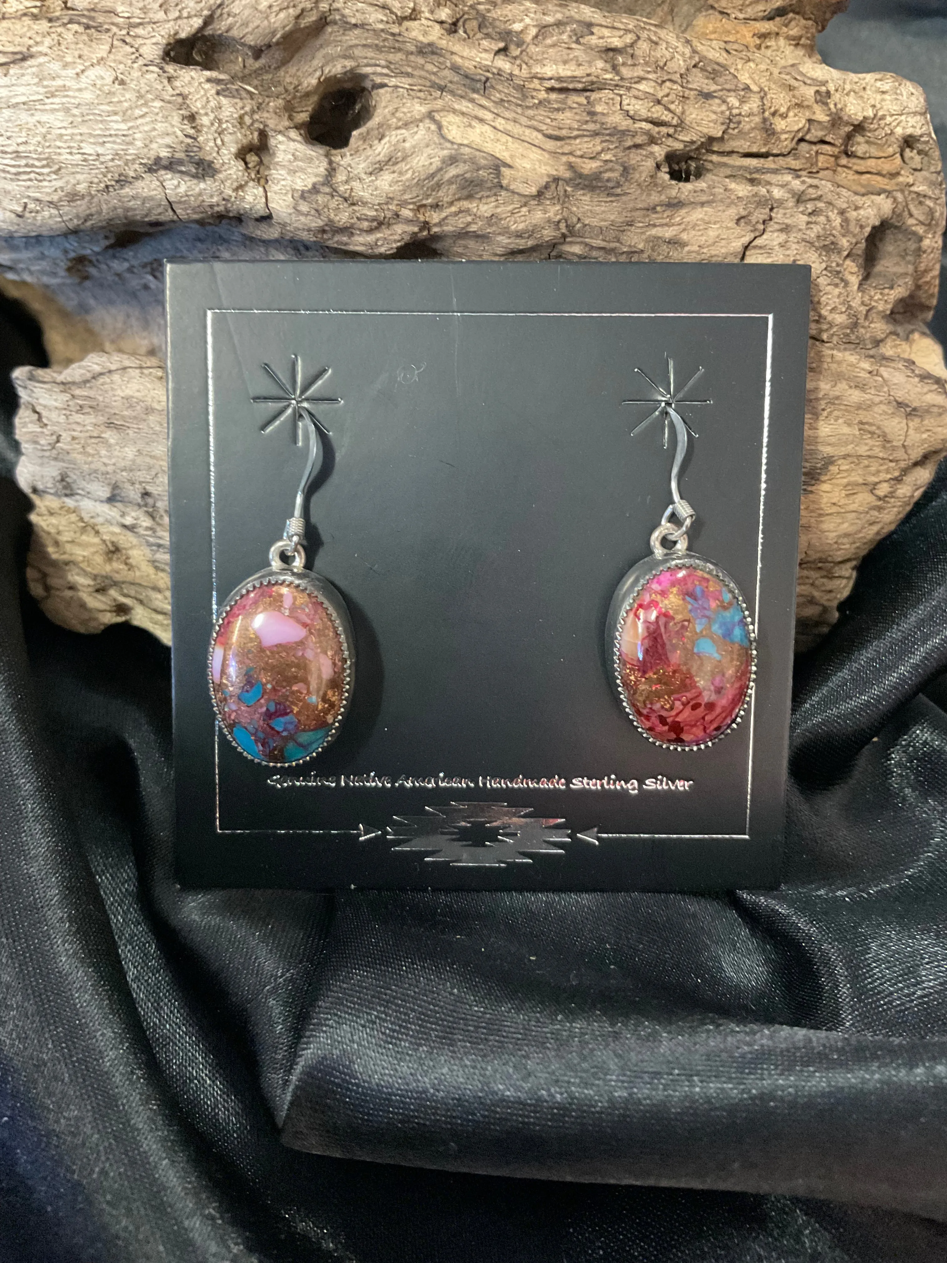 Oyster Copper Turquoise Earrings