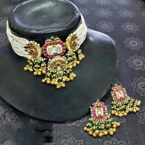 Pachhi Kundan Necklace Set