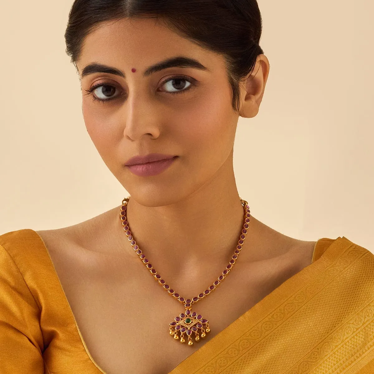 Reversible 92.5 Silver Temple Necklace 173309