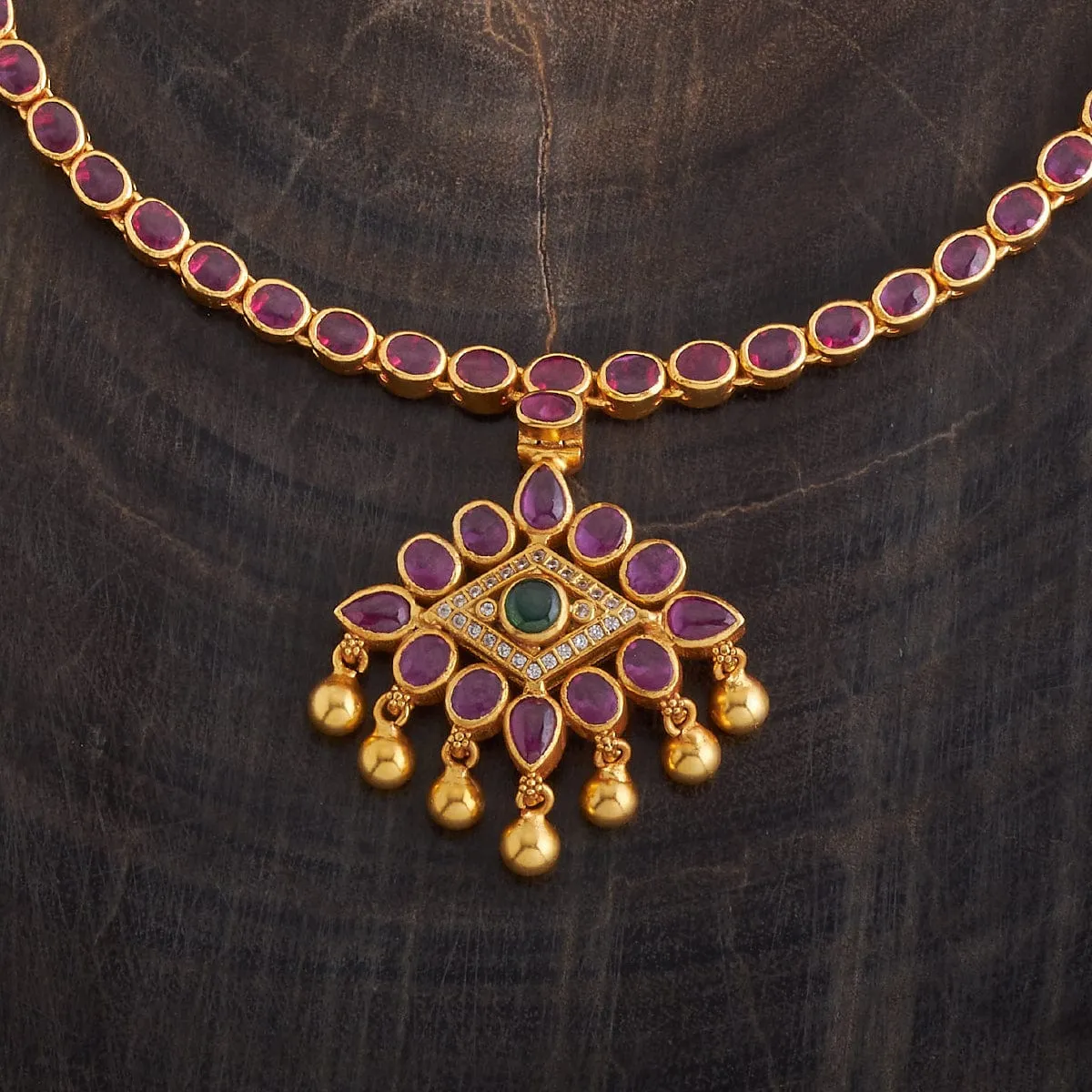 Reversible 92.5 Silver Temple Necklace 173309