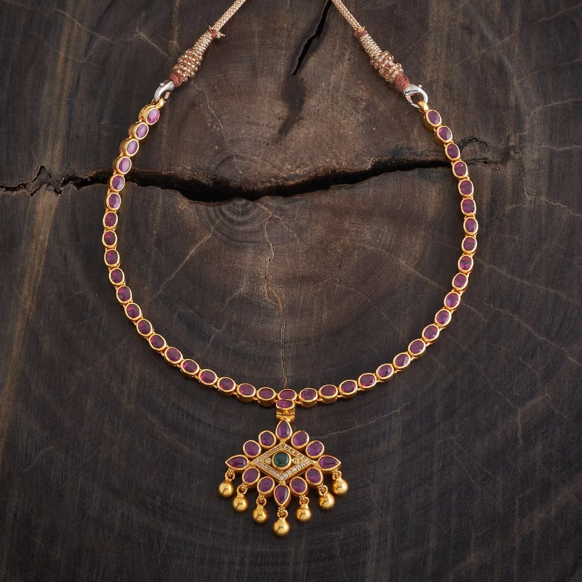 Reversible 92.5 Silver Temple Necklace 173309