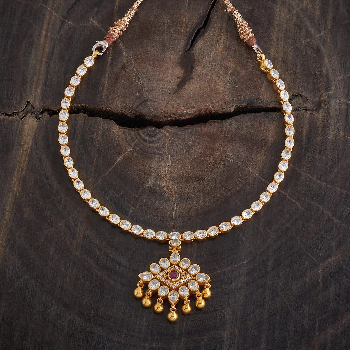 Reversible 92.5 Silver Temple Necklace 173309