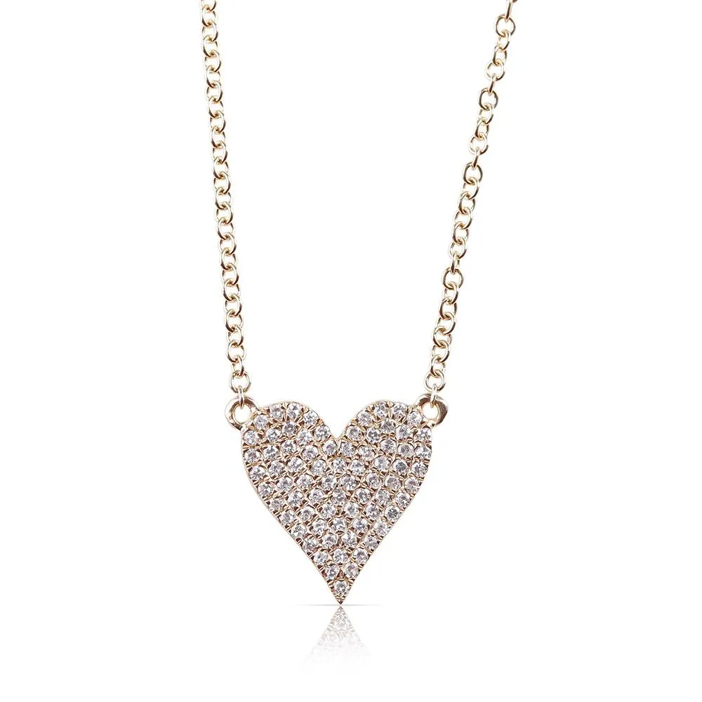 REVERSIBLE WHITE DIAMOND AND RED RUBY HEART NECKLACE