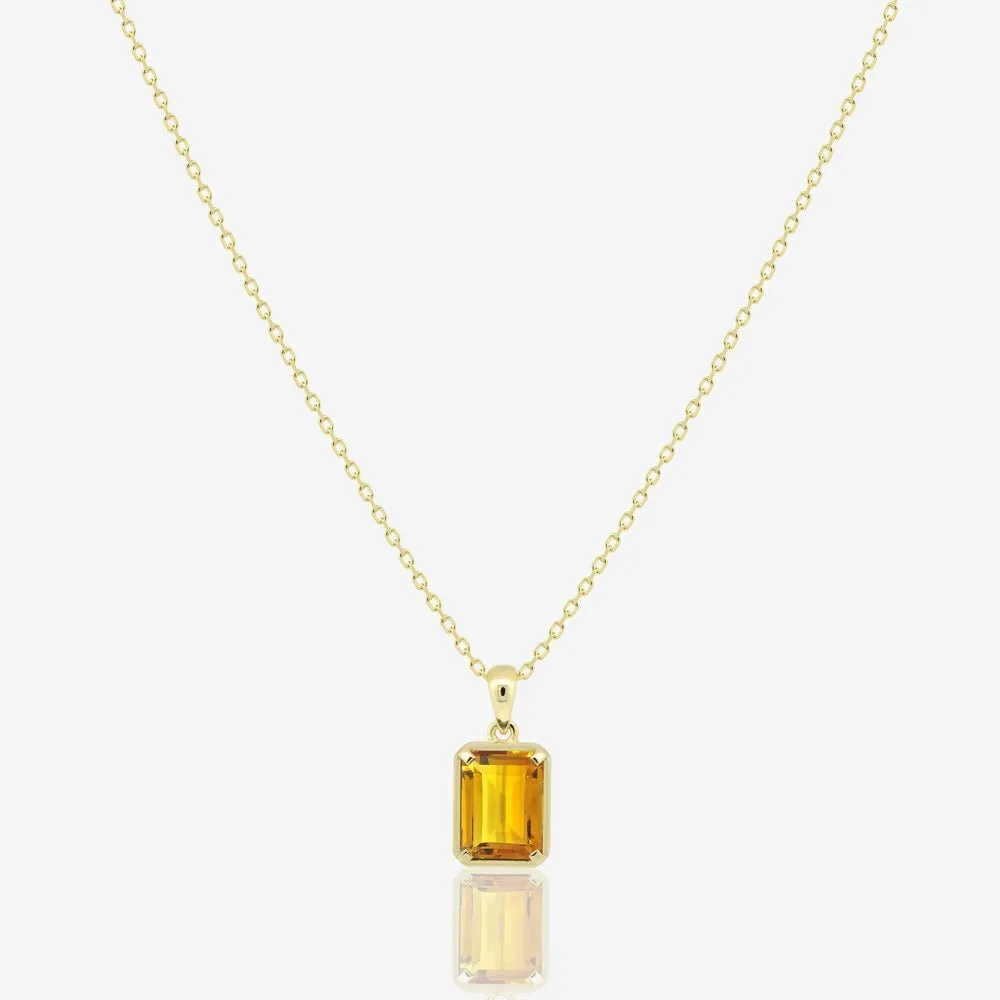 Seta Necklace in Citrine