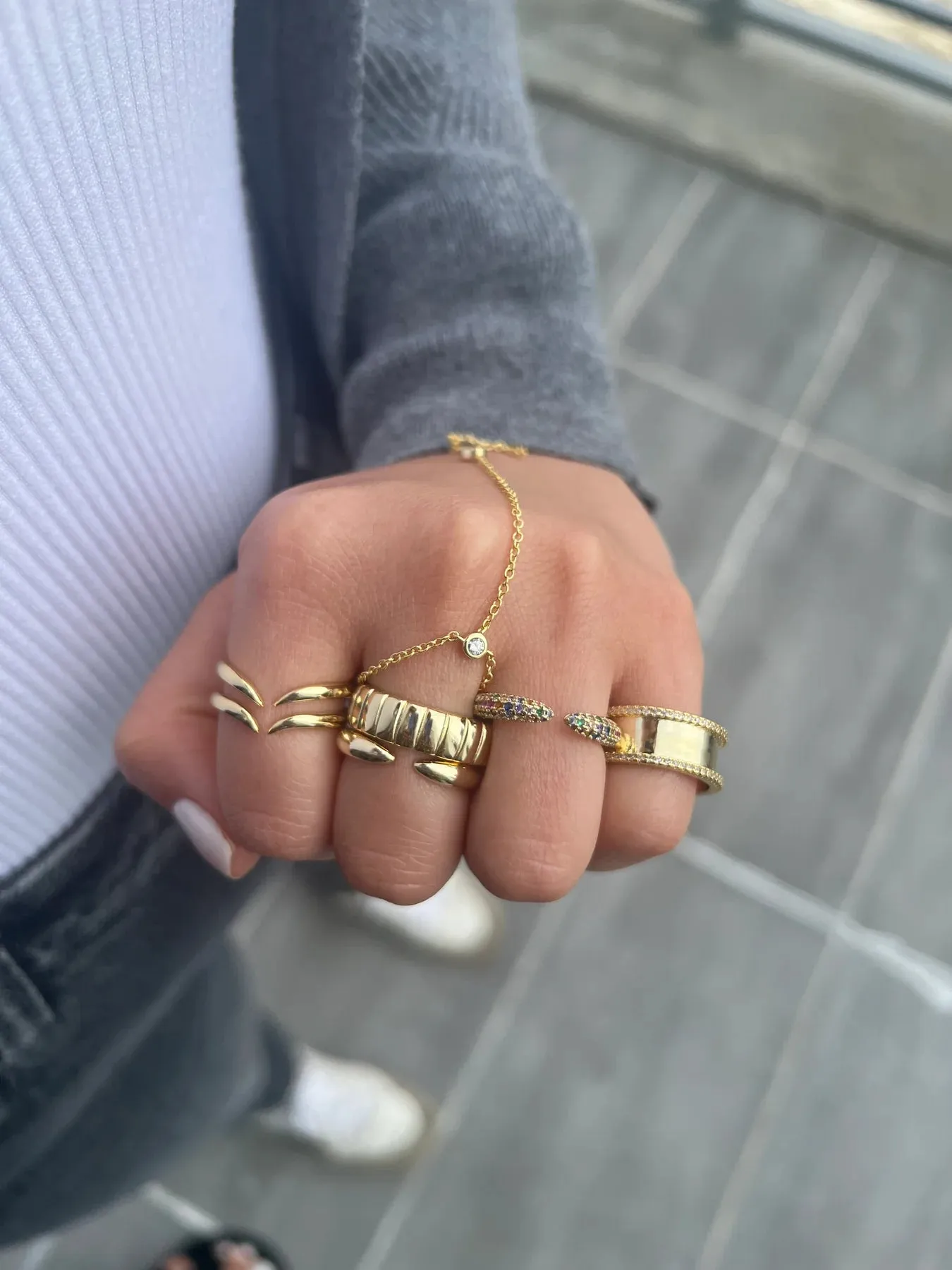 Solid Double Claw Ring