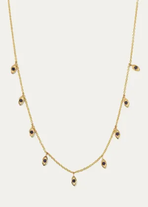 Sydney Evan Sapphire Evil Eye Dangle Necklace