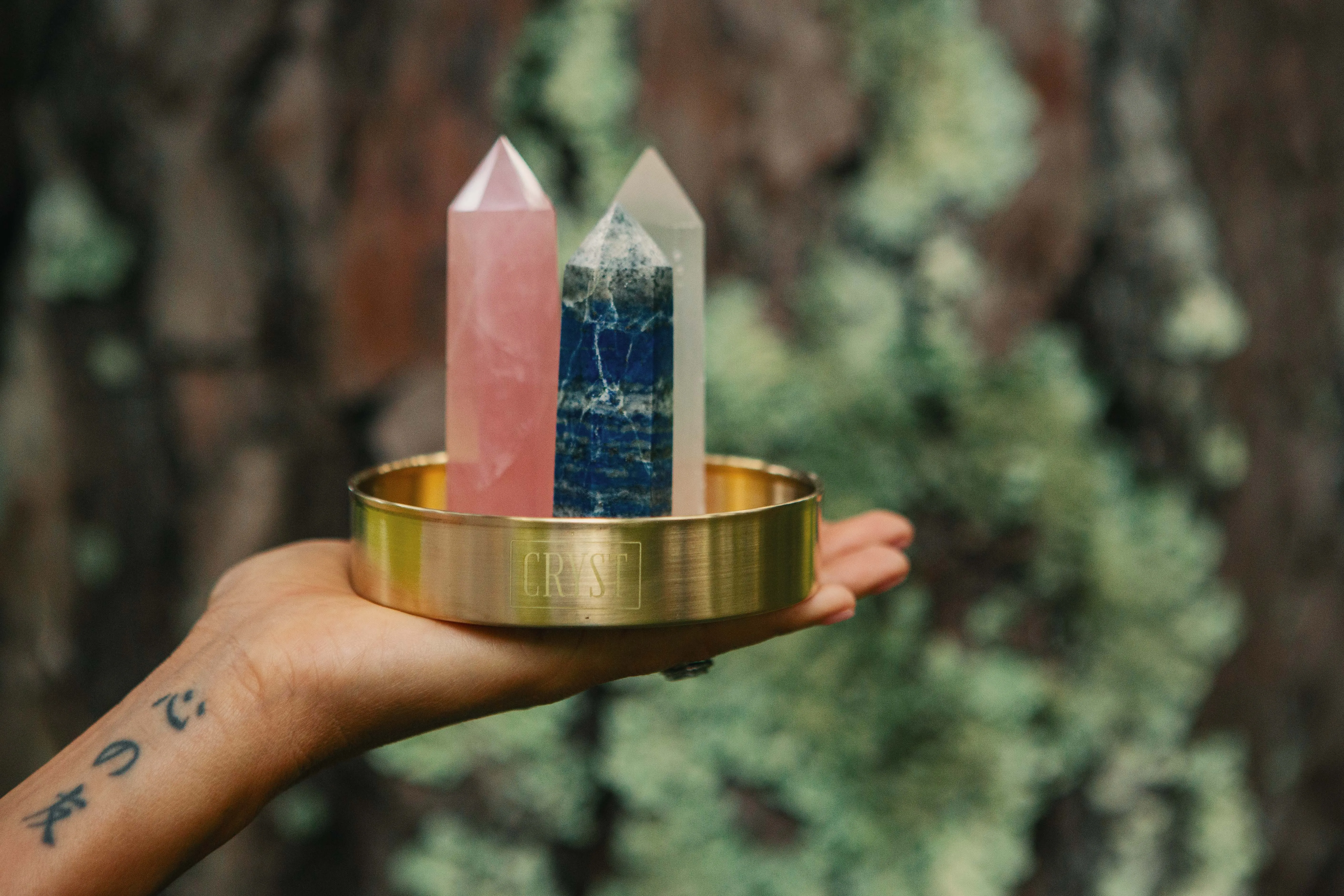 Taurus Crystal Trio - Rose Quartz, Selenite   Lapis Lazuli